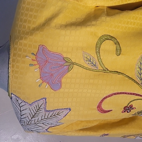 Wearable Art Indigo Moon Embroidered Asian Floral Jacket Size: S - Picture 7 of 11